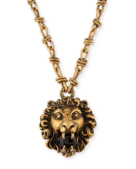 gucci chain lion head